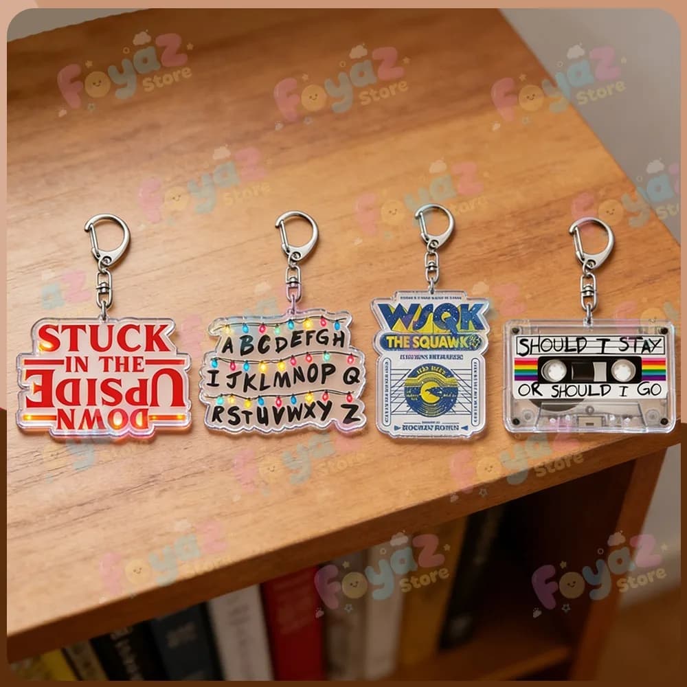 Porte-clés de série télévisée, accessoires, sac coincé à l'envers, Will Byers onze Mike Jim, breloques pour femmes, bijoux cadeaux pour Fans
