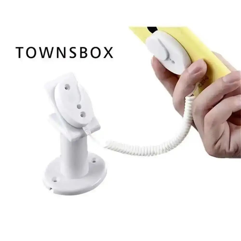 Présentoir de téléphone portable, magasin 3c, support de modèle de téléphone, corde métallique, chaîne de câble, accessoire antivol, support de téléphone en acrylique collant