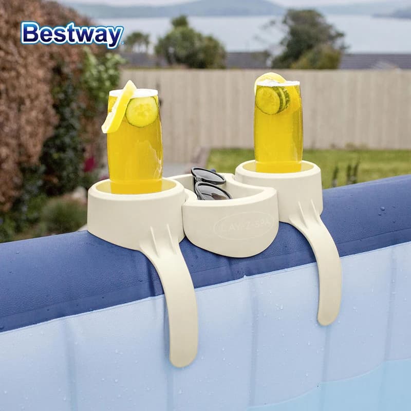 Bestway 60306 1PC SaluSpa 1 Plateau pour 2 Boissons Accessoires pour Spa et Bain à Remous Extérieur Pièces de Rechange pour Spa Gonflable Portable