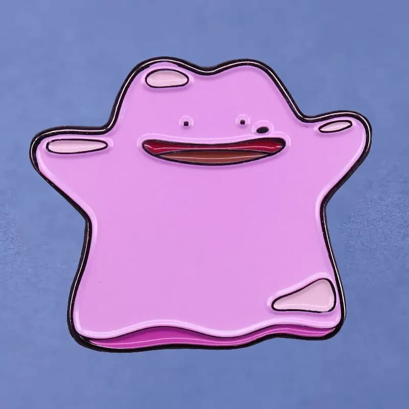 Broche en émail de dessin animé Pokemon pour hommes et femmes, épinglettes de sac à dos, épinglettes de chapeau, accessoires de bijoux de mode, Kawaii Ditto Slime