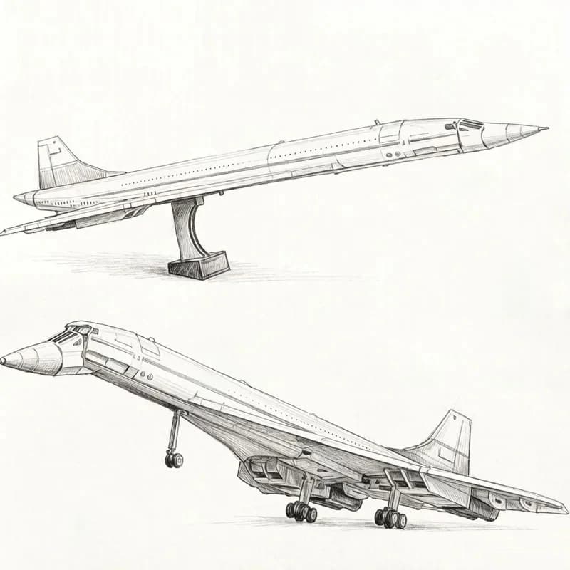 En stock, grand avion Concorde