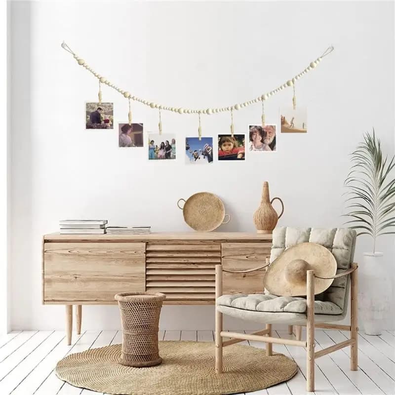 Présentoir photos suspendu avec Clip, cadre Photo, décorations murales, cintres pour photos, décorations dortoir d'art