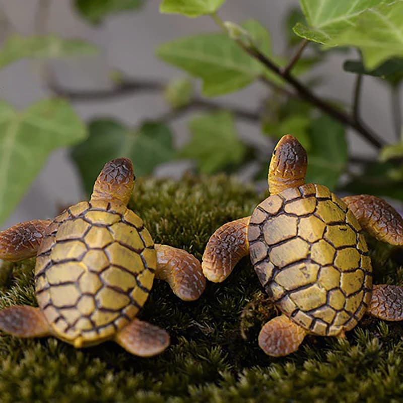 Décoration d'aquarium, mini modèle de tortue de mer