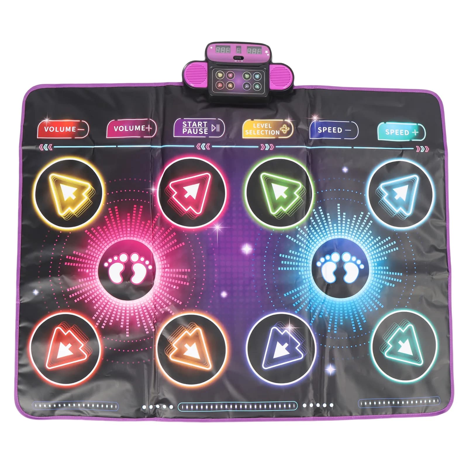 Tapis de jeu de danse électronique pour enfants avec musique intégrée, jeu de danse interactif pour deux joueurs, pour une utilisation à domicile