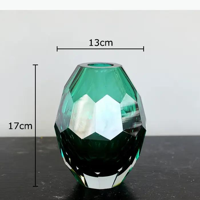 Vase en verre couleur ambre, pots à fleurs en verre transparent, décoration de bureau, arrangement d