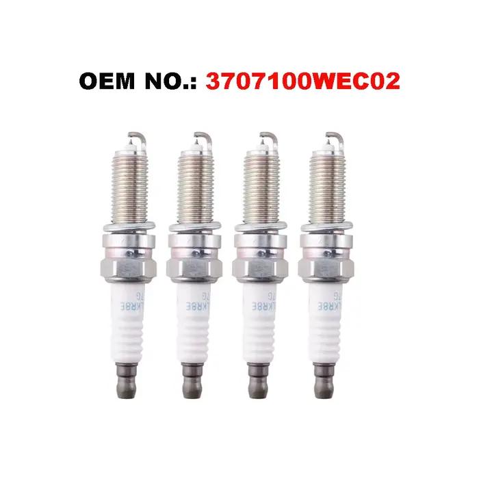 4 bougies d'allumage pour HAVAL H9 2019 2020 2021 2022 2023 2024 2025 Accessoires GWM SILKR8E7G 3707
