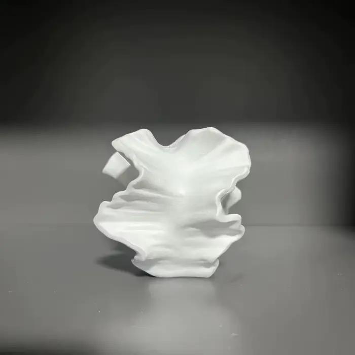 Vase en résine coquillage, sensation luxueuse et sophistiquée, design moderne et minimaliste, pot de