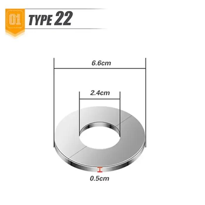 HODecorative-Couvercles Ronds en Acier Inoxydable, Finition Chromée, Embellissement du Tuyau d'Eau,