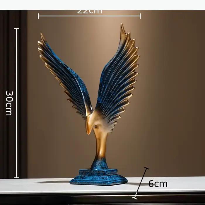 Sculpture d'aigle abstraite créative, ornements de luxe, décoration artistique douce, accessoires de