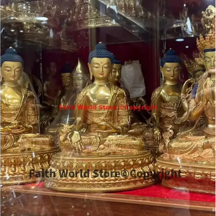 Statue de Bouddha TathagMiBuddha du Tibet et de la Thaïlande, reconstitueur bouddhiste, cuivre de ha