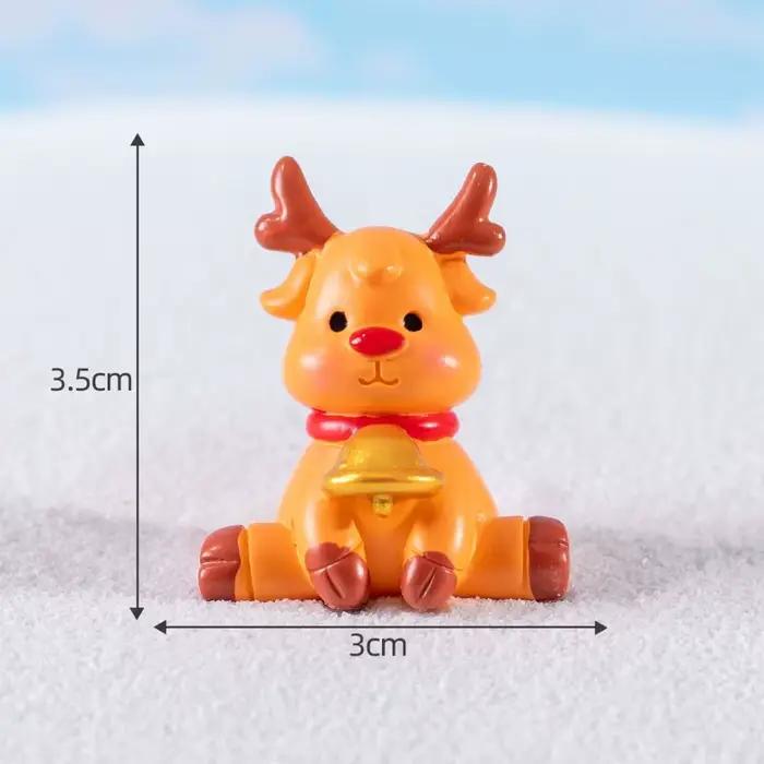Décor de bonsaï drôle, Micro paysage en résine, scène de neige, Figurines de père noël, Mini ornemen