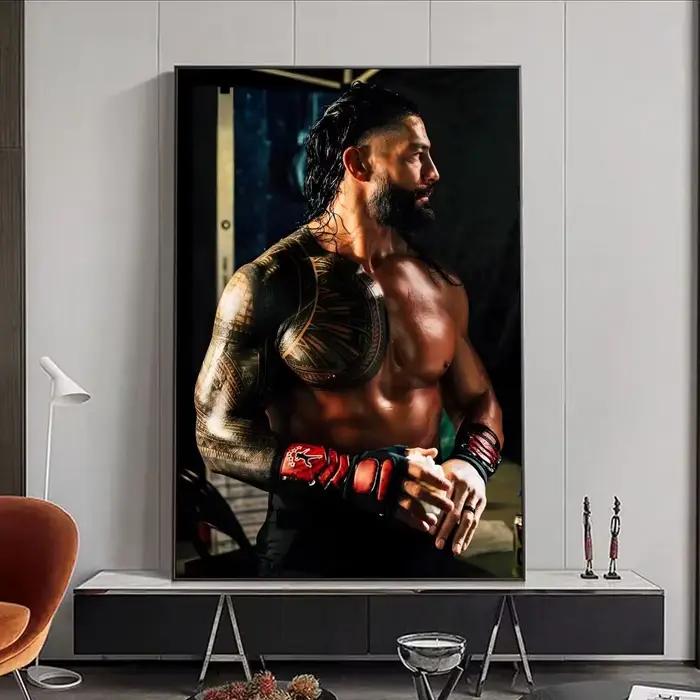 R-roman r-reigns affiche de lutte professionnelle impression HD toile murale personnalisée Photos d'