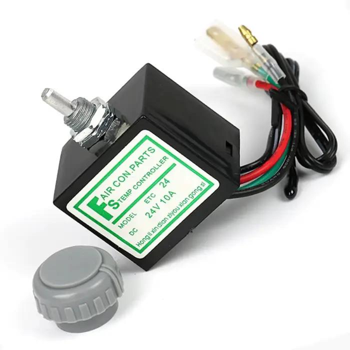 Thermostat de climatiseur de voiture ABS, accessoire automobile, Thermostat électronique 12V/24V, in