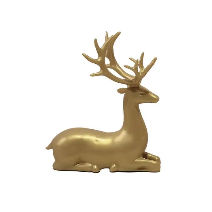 Ornement de bureau de cerf créatif, Sculpture de renne moderne et mignonne, Position assise/de pied,