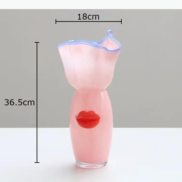 Vase en verre rouge flamboyant pour plantes hydroponiques, pots de fleurs, décoration de table, arra