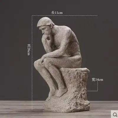 Statue d'art en résine d'art rétro européen, ameublement de maison, artisanat de décoration, salon,