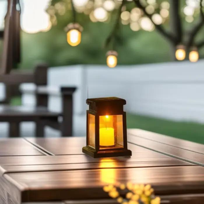 Lanterne solaire de palais, lampes solaires d'extérieur, éclairage paysager de pelouse, lampe à boug