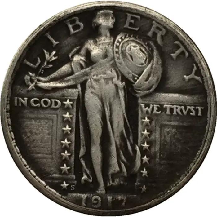 1918 USA LIBERTY pièce commémorative Statue de la liberté motif pièce décoration Souvenir Collection