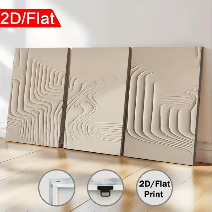 Ensemble de 3 décorations murales modernes pour la maison, dessins abstraits simples et luxueux, lig