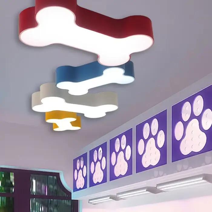 2025 moderne bref corps coloré chambre acrylique LED plafonnier maison déco chambre d'enfants os de