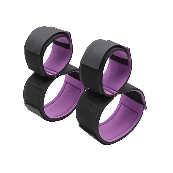 Ensemble de bondage avec écarteur de jambes réglable | Kit de retenue rembourré doux avec menottes