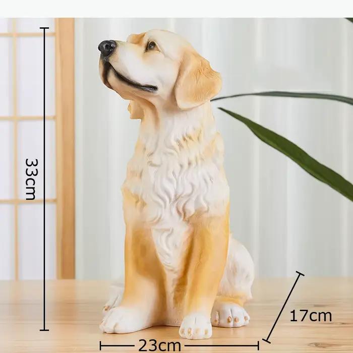 Statue de Golden Retriever et Bouledogue Français, Ornements d'animaux simulés, Décoration de bureau