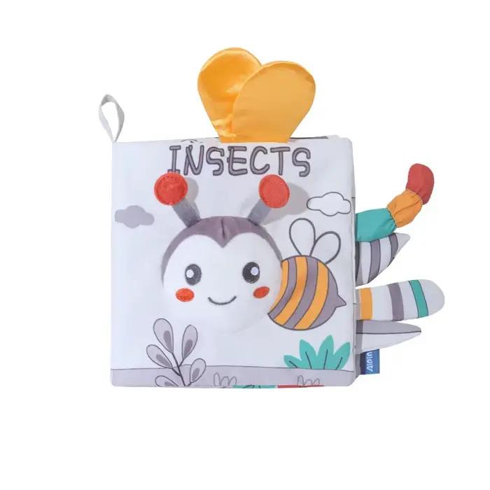 Livres doux pour bébé, toucher tactile 3D, livre en tissu à contraste élevé, apprentissage précoce,