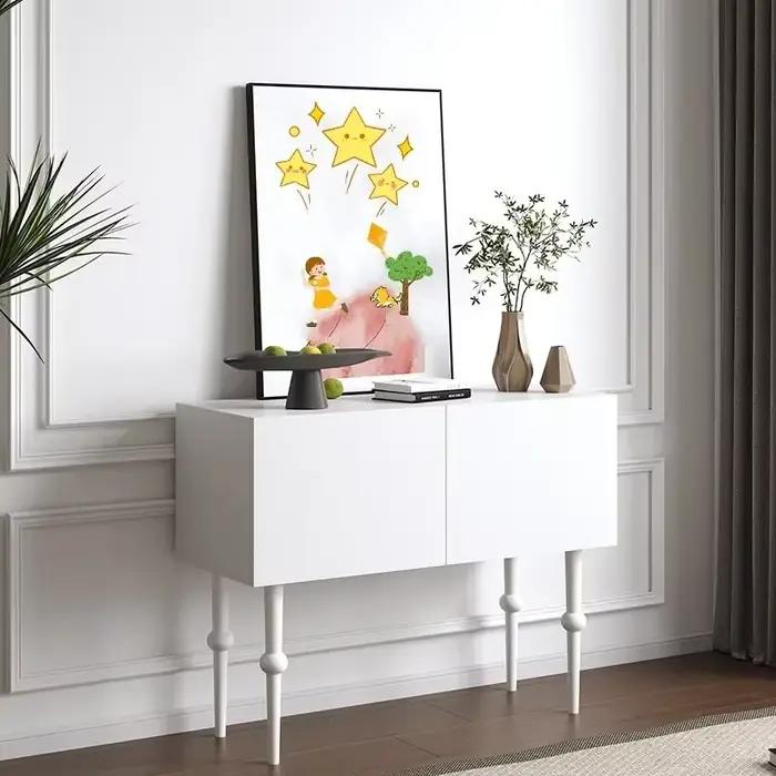 Table de couloir nordique tendance, Table d'angle de beauté Portable de luxe Unique, gain de place,