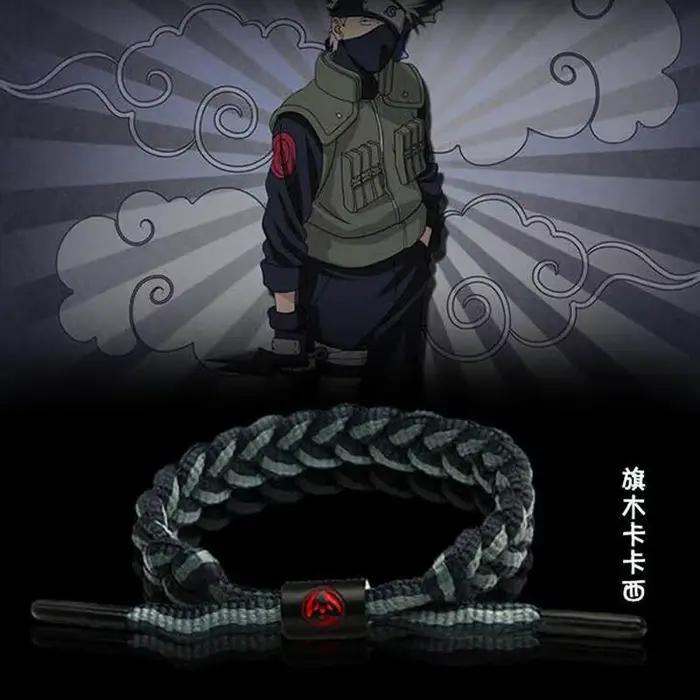 Bracelet tressé Naruto et Sasuke, accessoires de couple, cadeau, motif petit lion, merchandising ani