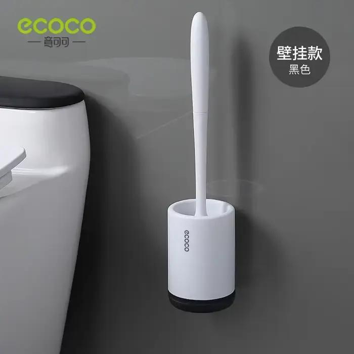 ECOCO – brosse de toilette et support, brosse de nettoyage à vidange rapide, outils pour toilettes d