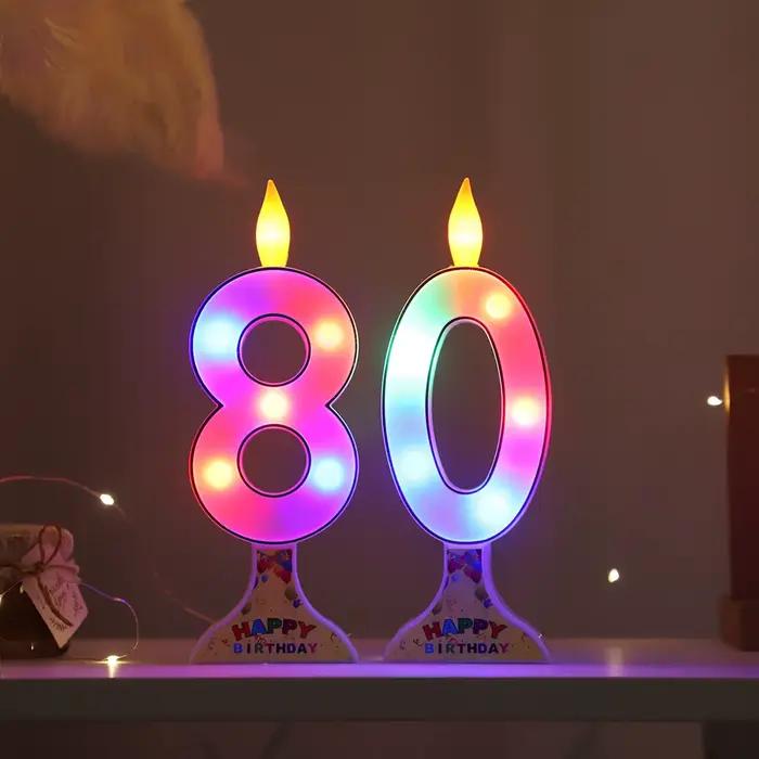 Bougie lumineuse numérique adaptée à la décoration de mariage, gâteau d'anniversaire, maison de vaca