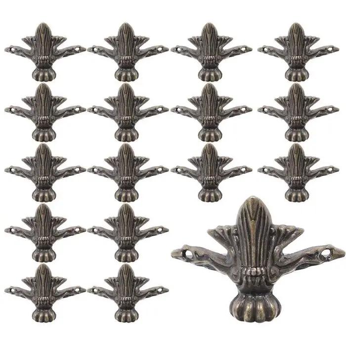 Support de Pieds de Boîte à Bijoux en Alliage de Zinc, 20 Pièces, Boîtier en Bois, Protecteur d'Angl