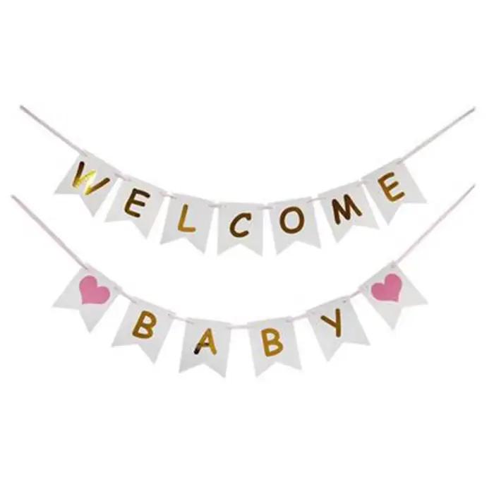 Bannières de bienvenue en papier pour bébé
