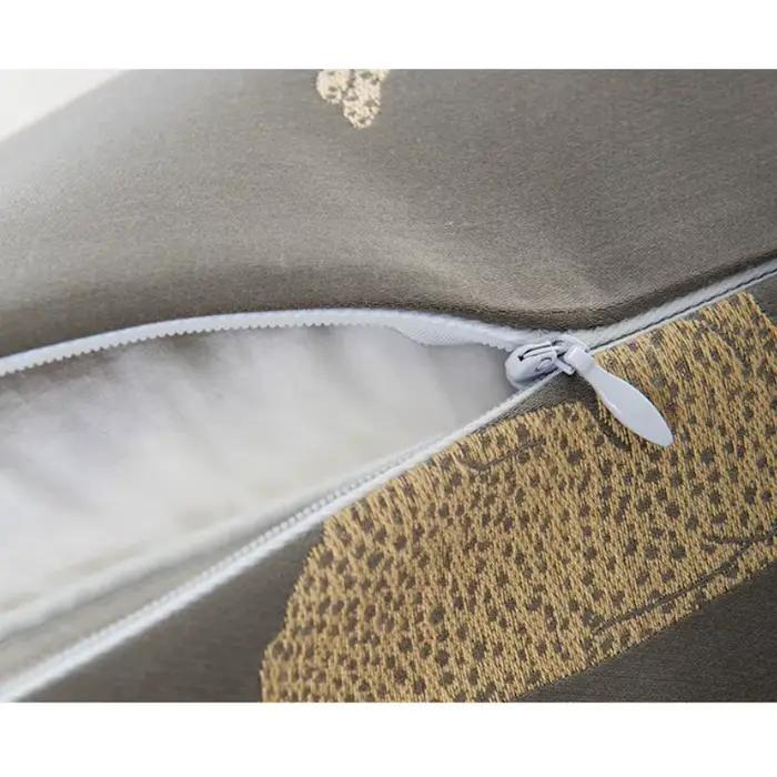 Housse de coussin de luxe, taie d'oreiller décorative, moderne et Simple, léopard, gris, Art, tissu haute densité