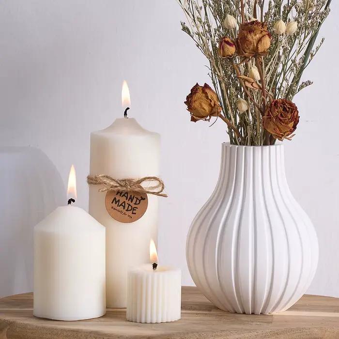 Moule en silicone DIY pour vase rayé