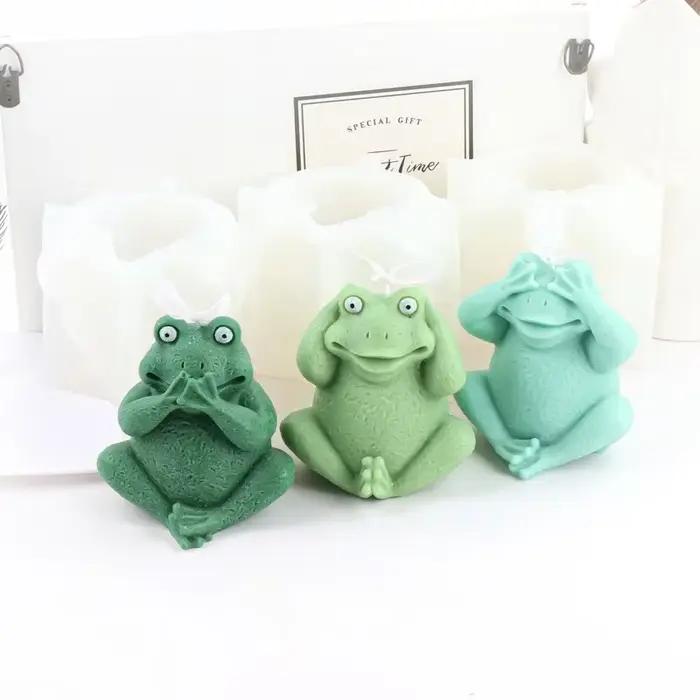 Moule en Silicone pour bougie grenouille mignonne