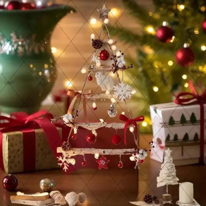 Décorations de noël en bois à 1/5/7 niveaux
