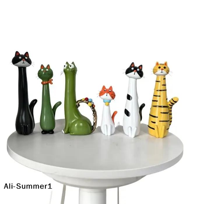 【E】Vase en résine en forme de chat