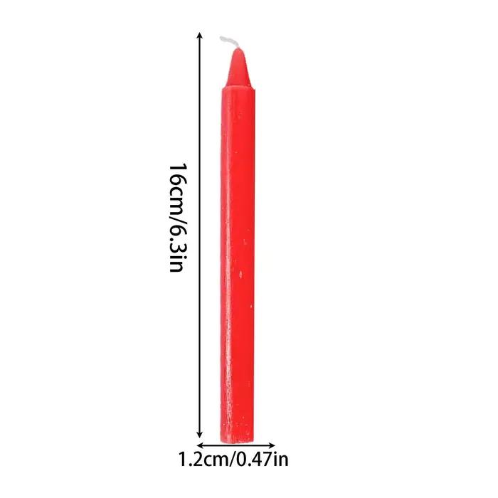 Bougies de survie à combustion longue durée, rouges et blanches, à mèche courte, 10 bougies non parfumées pour mariage et bénédiction