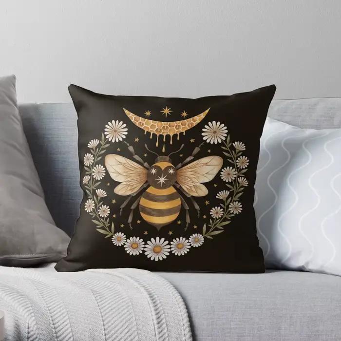 Housse de coussin noire, taie d'oreiller pour salon, Funda Cojin 45*45, décor de ferme, décoration nordique pour la maison