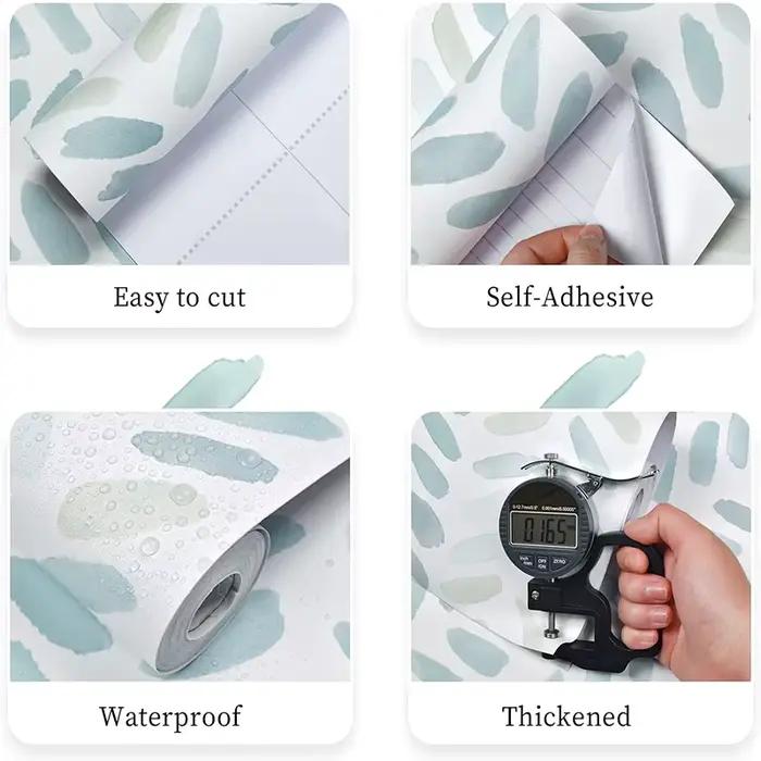 Papier peint KALYNN motif feuille style classique résistant à l'humidité pour décoration intérieure chambre salon cuisine chambre d'enfants