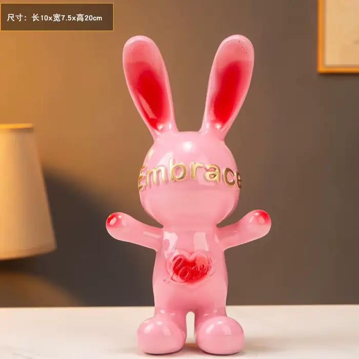 Décoration de table en forme de lapin