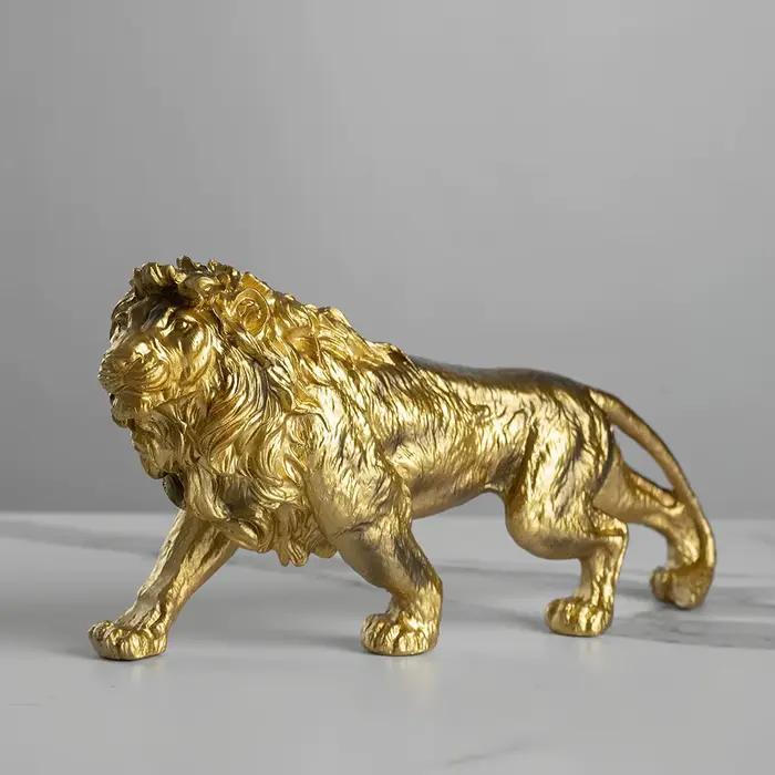 Vilead – Statue de Lion en résine de 25cm de long
