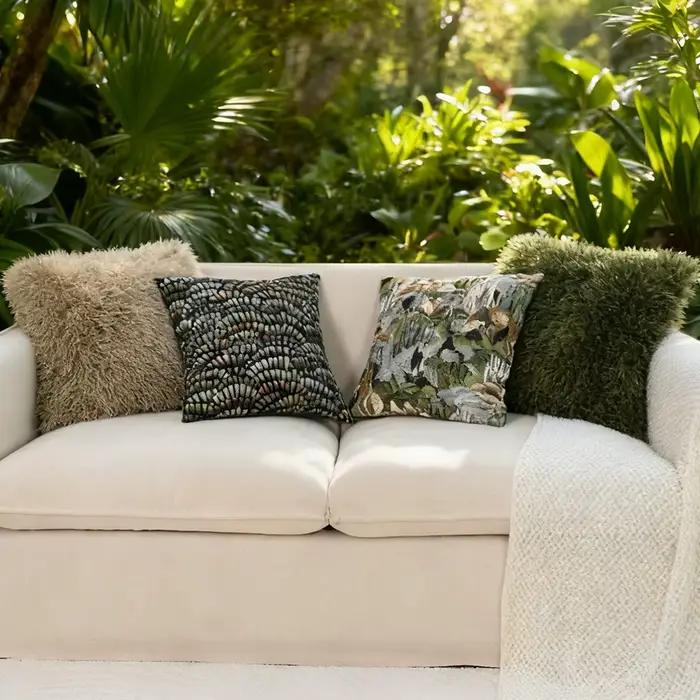 Housse de coussin de luxe en Imitation laine
