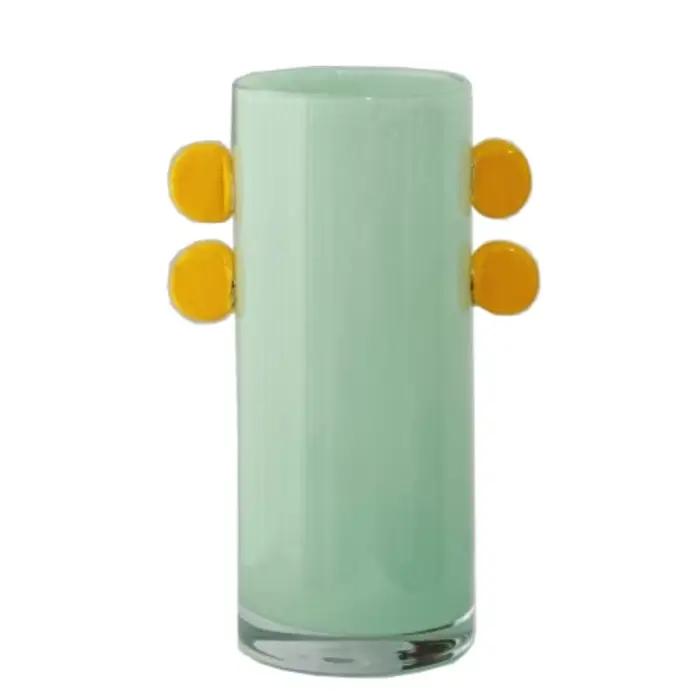 Vase en verre géométrique coloré, patchs de couleur, Vase à fleurs, Terrarium hydroponique, accessoires d'arrangement floral, décoration de la maison