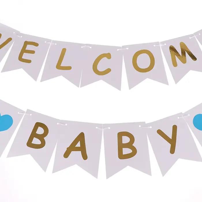 Bannières de bienvenue en papier pour bébé