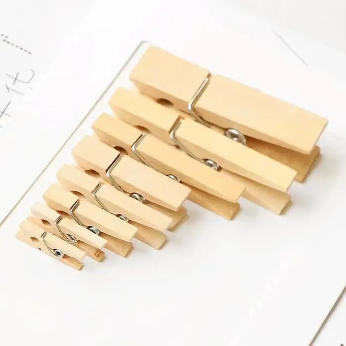 Clips en bois décoratifs multi-usages artisanat bricolage pince à linge photo organisation bureau maison cadeau spécial