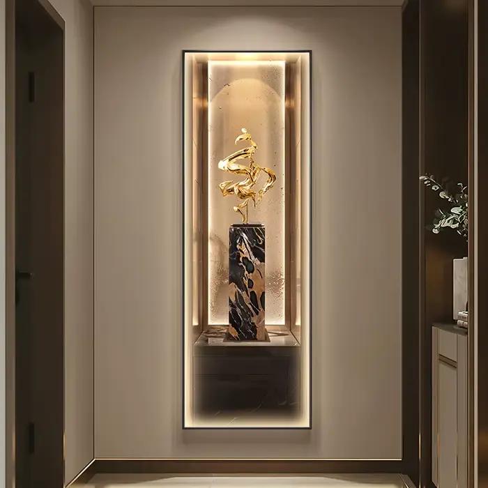 Applique Murale Moderne et Luxueuse pour Décoration d'Entrée, Peinture de Richesse, Couloir, Arbre, Haut de Gamme