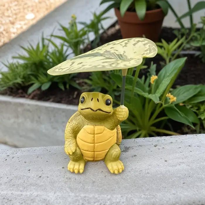 1 pièce d'ornement en résine en forme de petite tortue mignonne