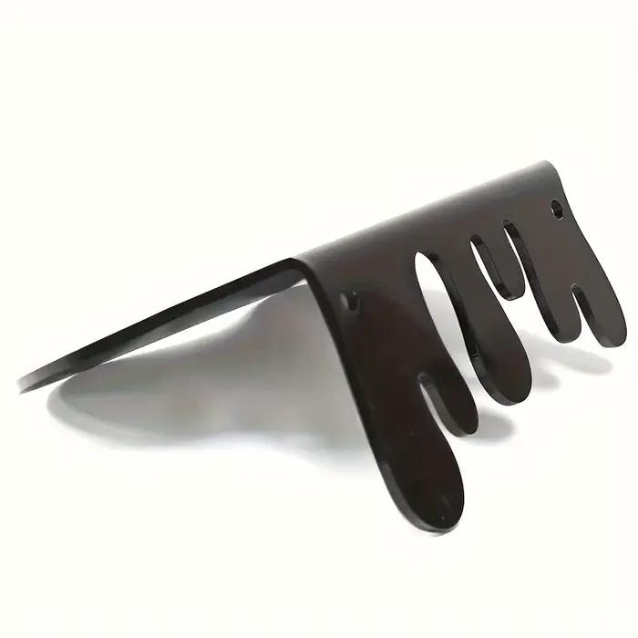 Étagère murale en métal noir monobloc - étagère flottante